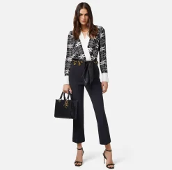 Elisabetta Franchi Camicia Body Incrociata In Georgette Di Viscosa Stampata^ Top, T-Shirt & Body
