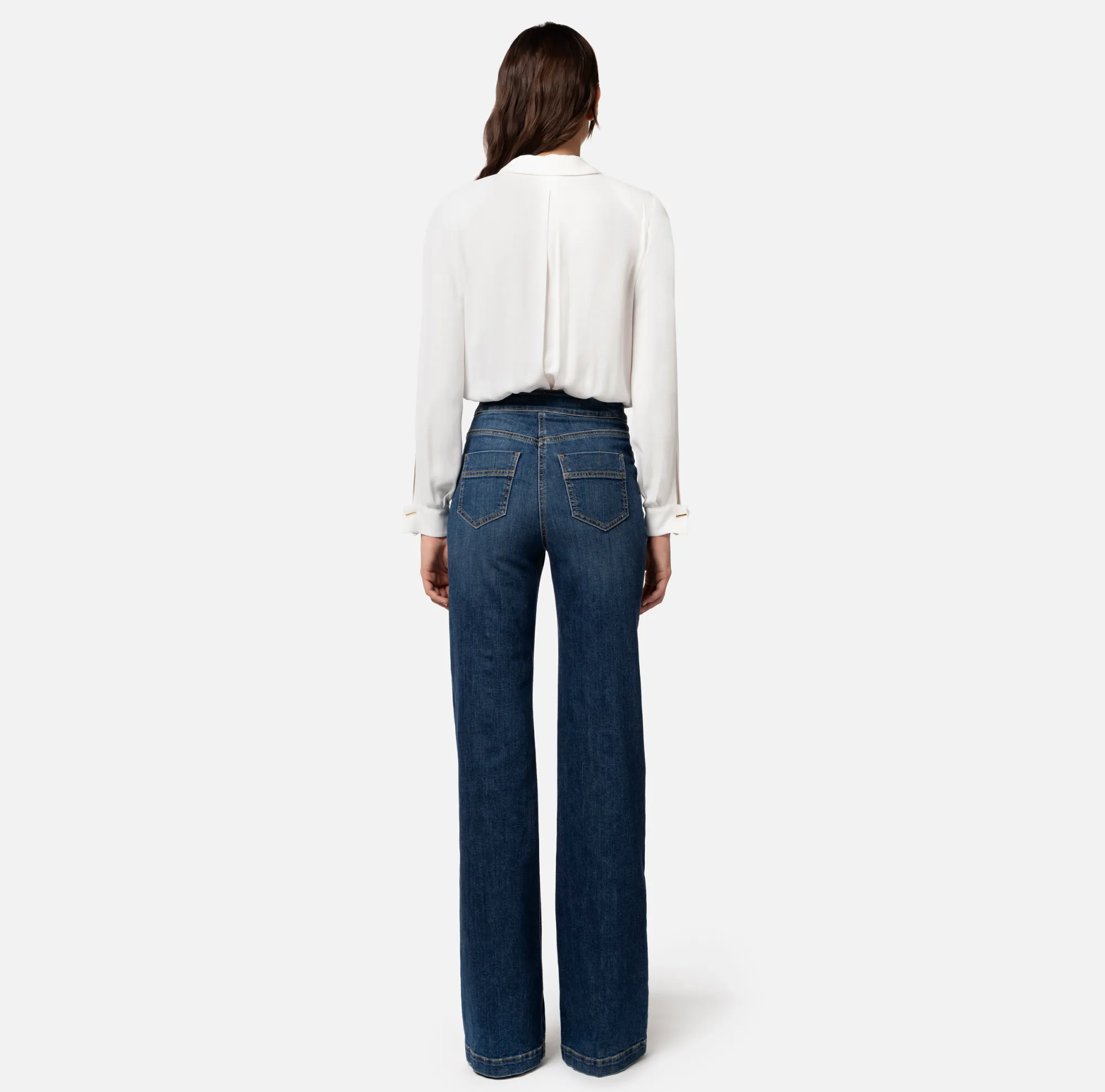Elisabetta Franchi Camicia Body Incrociata In Georgette Di Viscosa Con Gemello^ Top, T-Shirt & Body