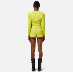 Elisabetta Franchi Camicia Cropped In Georgette Di Viscosa Con Nodo^ Camicie E Bluse