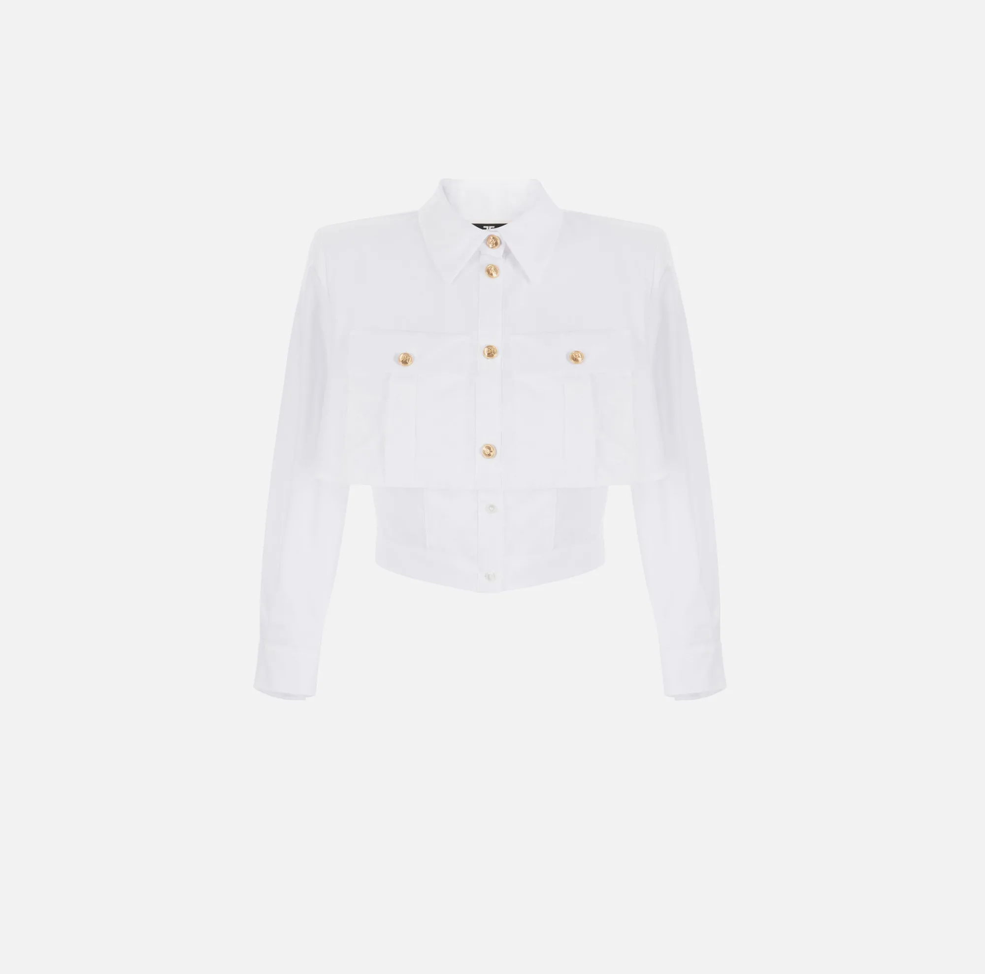 Elisabetta Franchi Camicia Doppiata In Popeline Di Cotone^ Camicie E Bluse