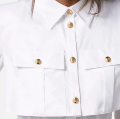 Elisabetta Franchi Camicia Doppiata In Popeline Di Cotone^ Camicie E Bluse