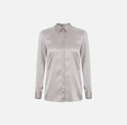 Elisabetta Franchi Camicia Dritta In Raso Di Seta^ Camicie E Bluse