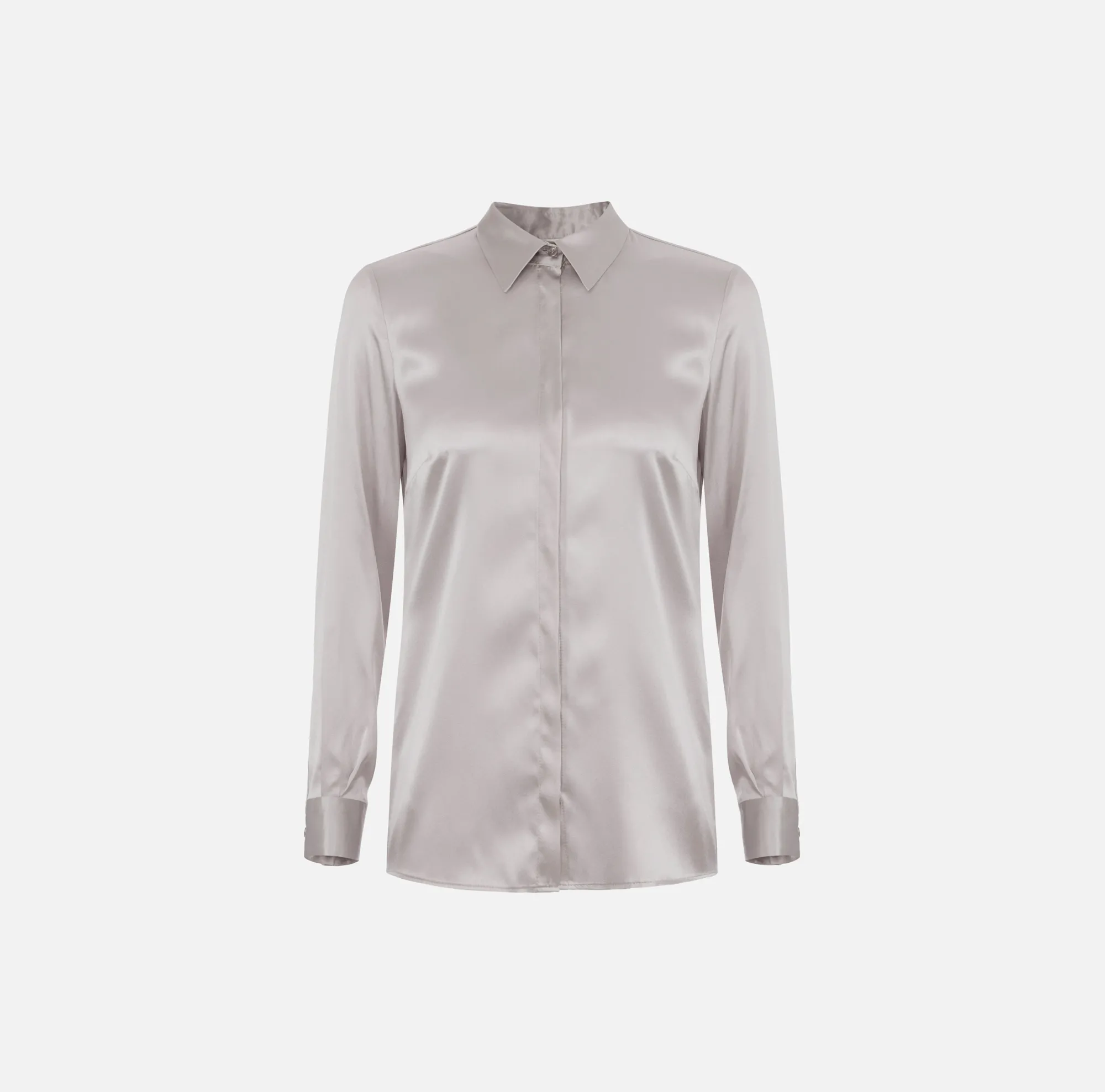 Elisabetta Franchi Camicia Dritta In Raso Di Seta^ Camicie E Bluse