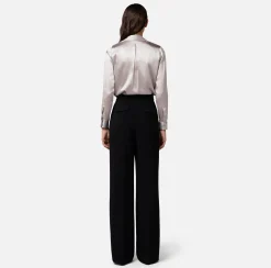 Elisabetta Franchi Camicia Dritta In Raso Di Seta^ Camicie E Bluse