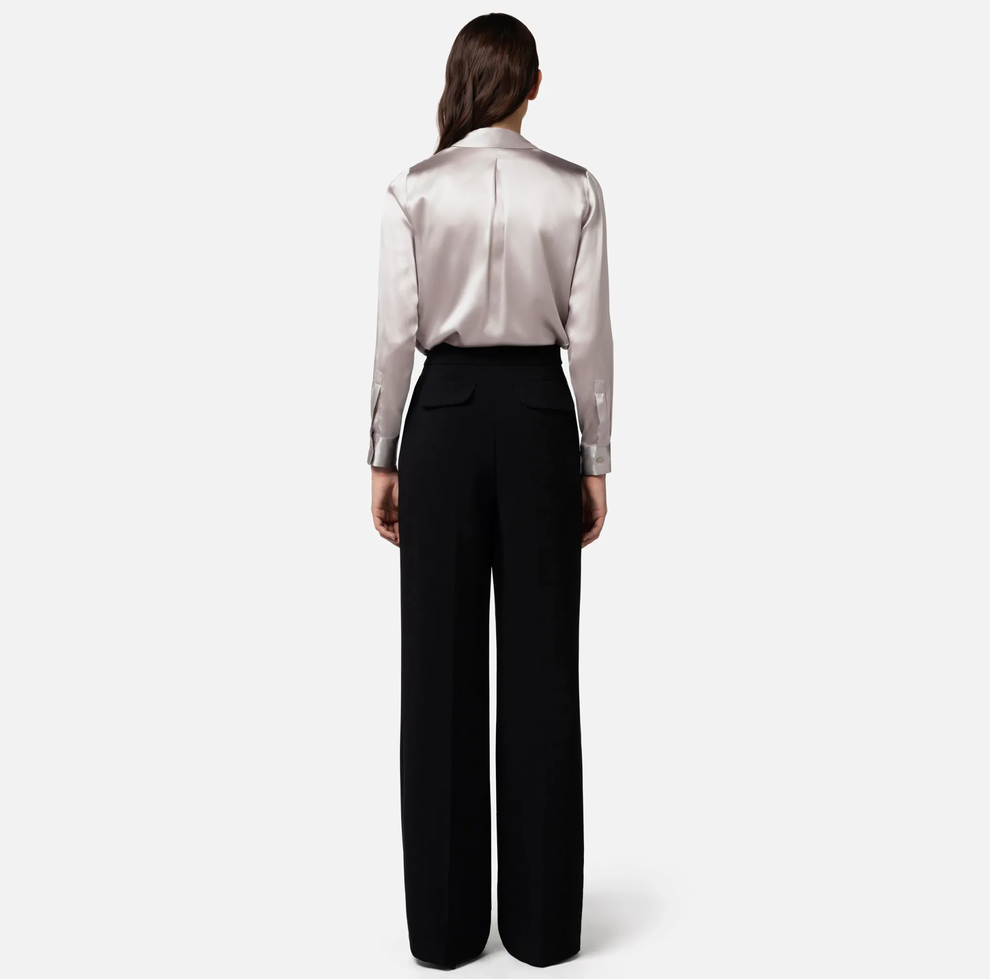 Elisabetta Franchi Camicia Dritta In Raso Di Seta^ Camicie E Bluse