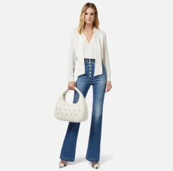 Elisabetta Franchi Camicia In Georgette Di Viscosa Con Foulard Lettering^ Camicie E Bluse
