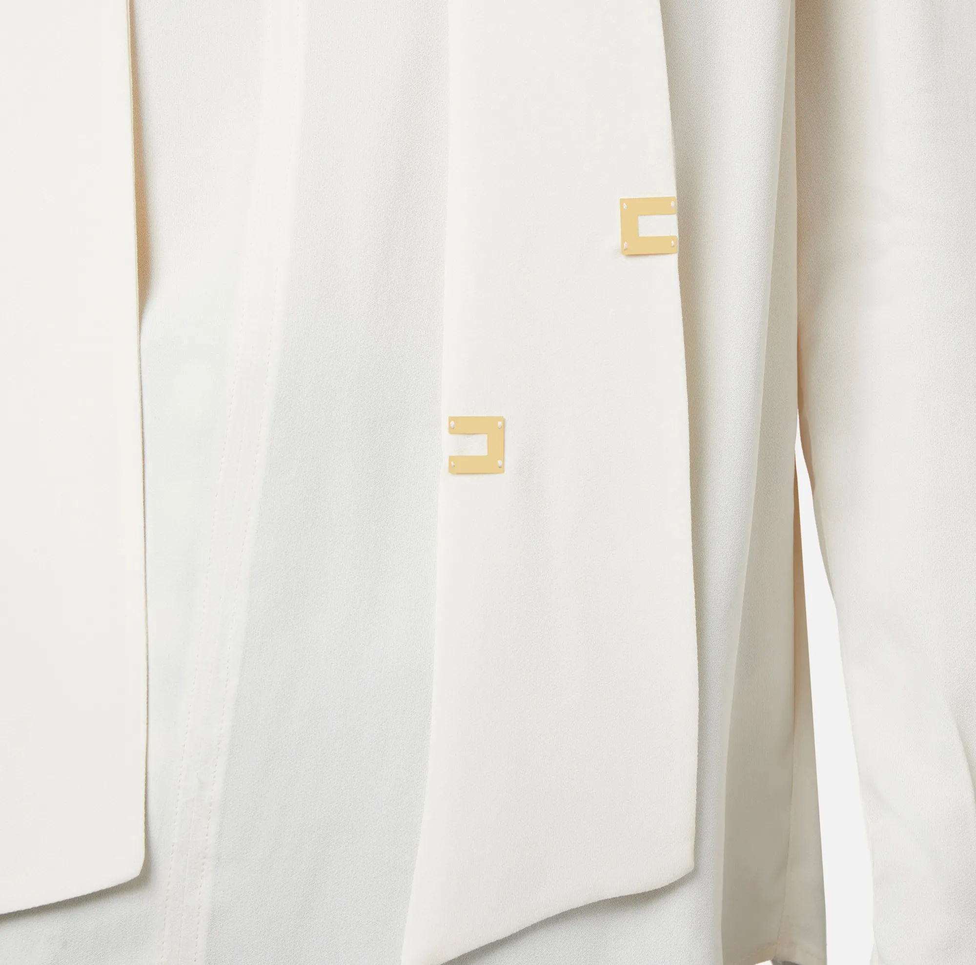 Elisabetta Franchi Camicia In Georgette Di Viscosa Con Foulard Lettering^ Camicie E Bluse