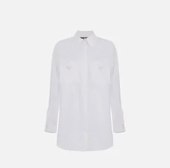 Elisabetta Franchi Camicia In Popeline Di Cotone Con Tasche^ Camicie E Bluse
