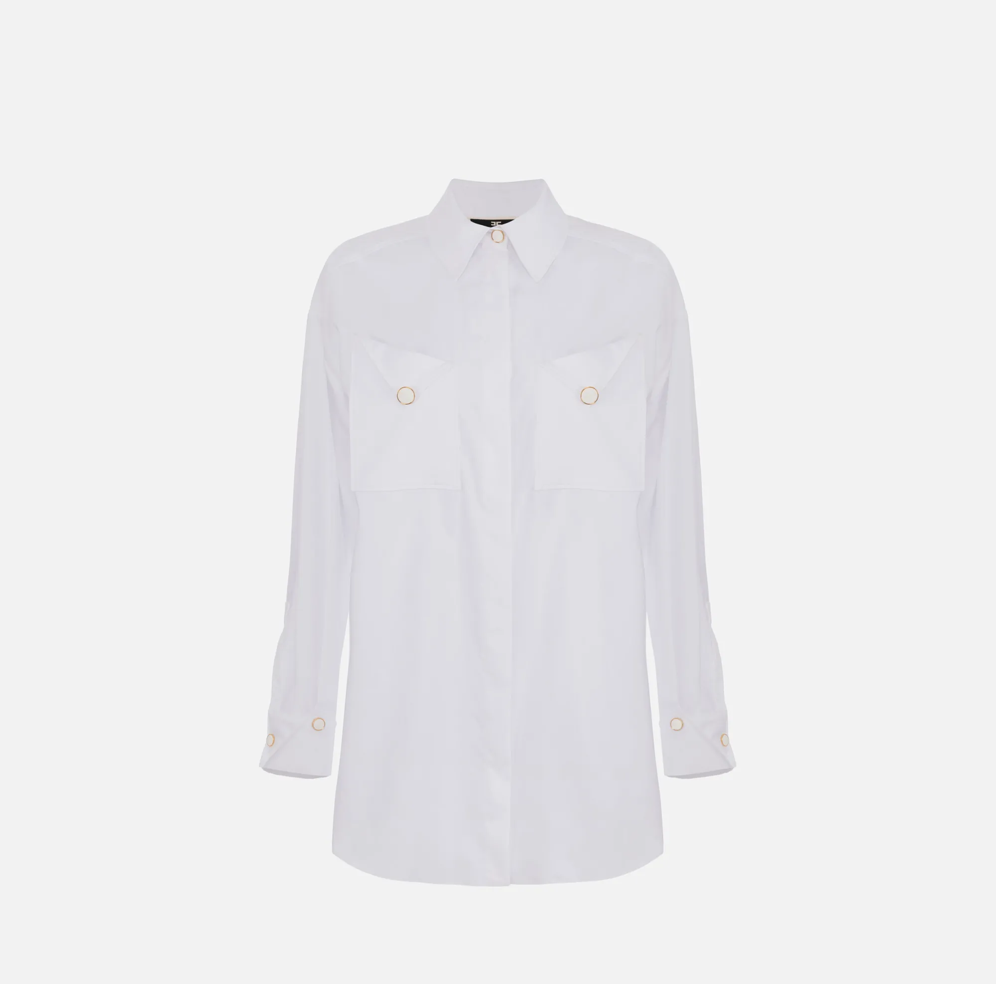 Elisabetta Franchi Camicia In Popeline Di Cotone Con Tasche^ Camicie E Bluse