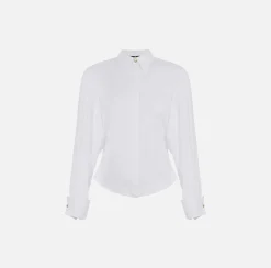 Elisabetta Franchi Camicia In Popeline Di Cotone Con Arricciatura^ Camicie E Bluse