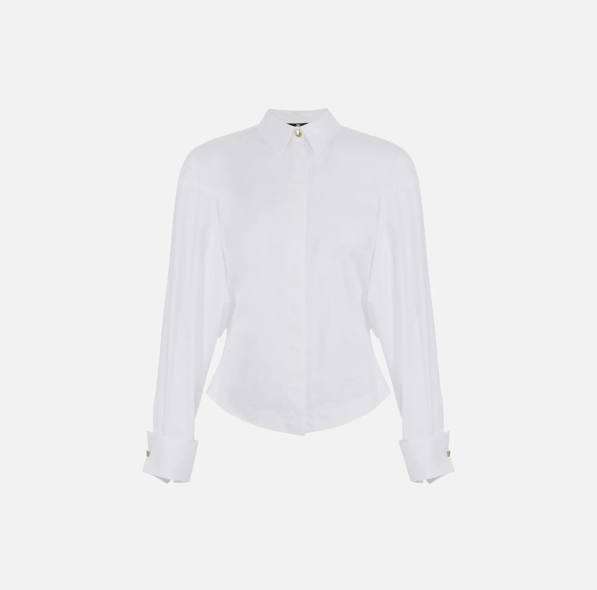 Elisabetta Franchi Camicia In Popeline Di Cotone Con Arricciatura^ Camicie E Bluse