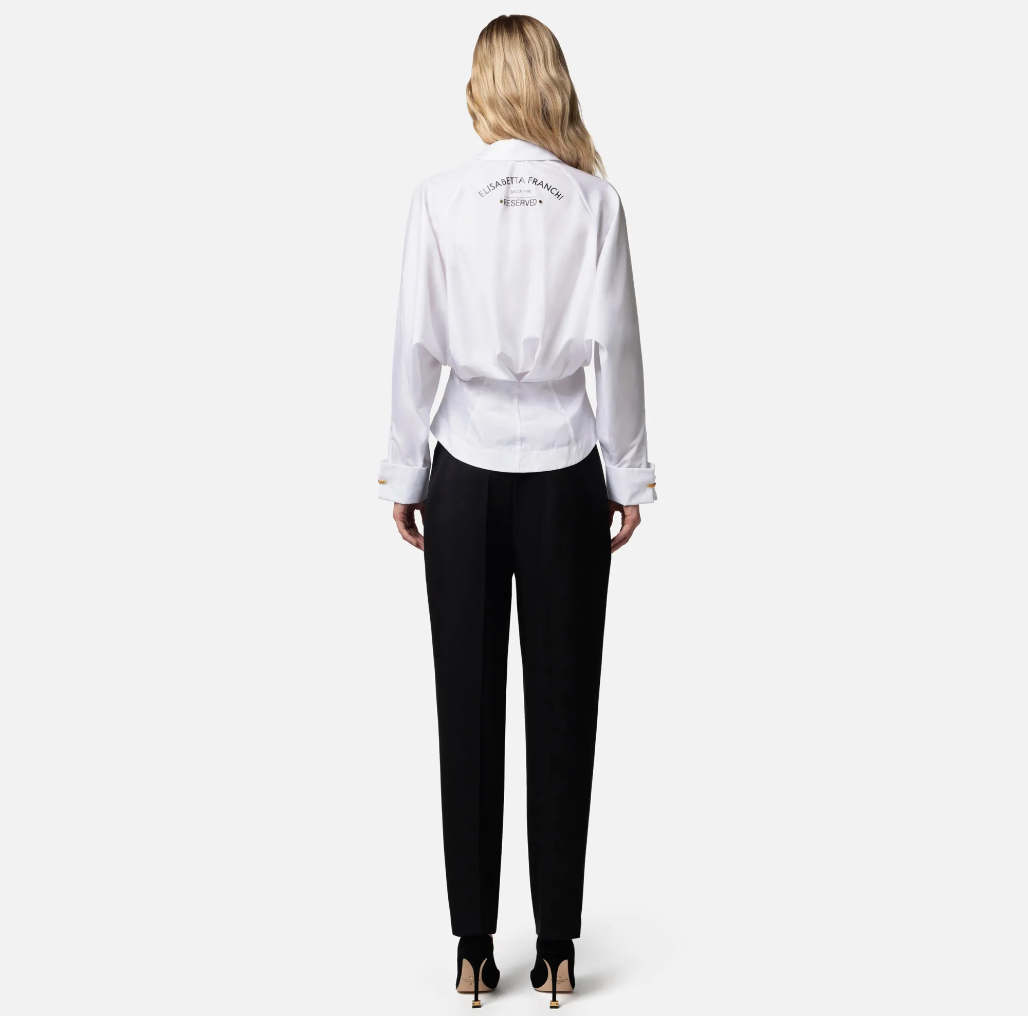 Elisabetta Franchi Camicia In Popeline Di Cotone Con Arricciatura^ Camicie E Bluse