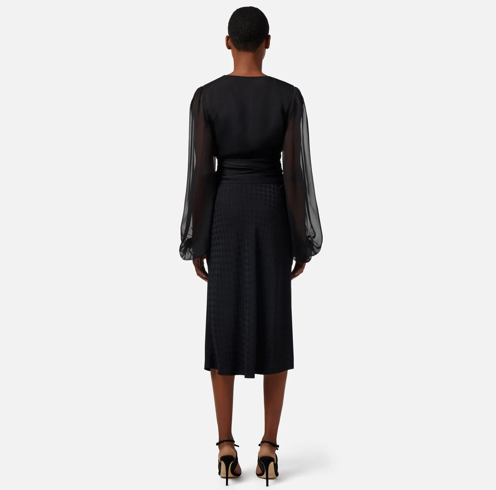 Elisabetta Franchi Camicia In Voile Di Seta Con Fusciacca^ Camicie E Bluse