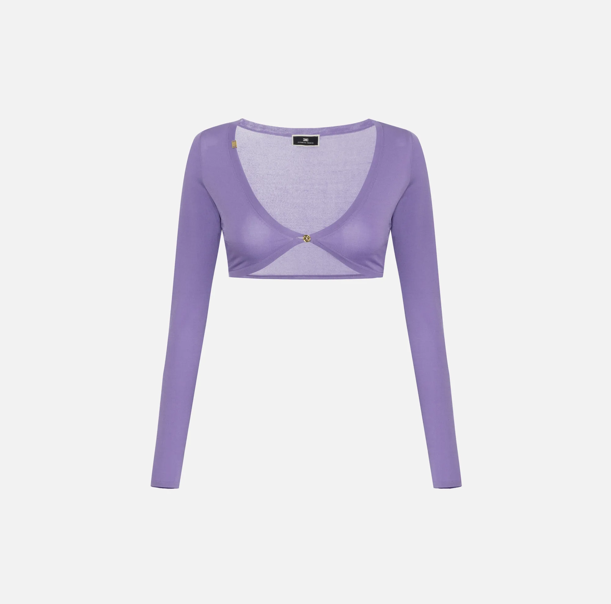 Elisabetta Franchi Cardigan Cropped In Rayon^ Maglieria E Felpe