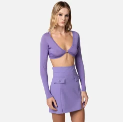 Elisabetta Franchi Cardigan Cropped In Rayon^ Maglieria E Felpe