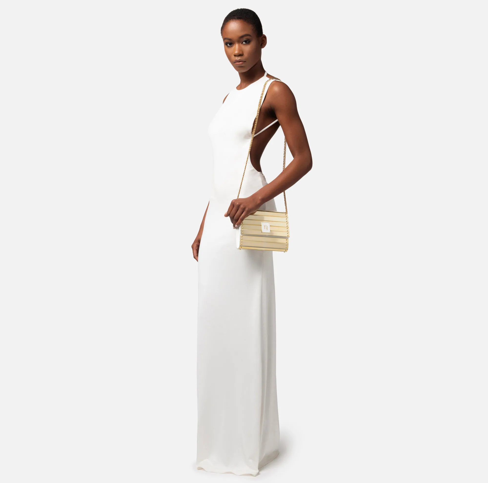 Elisabetta Franchi Clutch Specchiata Con Tracolla^ Clutch