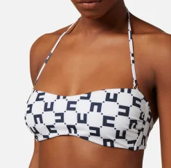 Elisabetta Franchi Costume A Due Pezzi In Lycra Stampa Logo Doppia C^ Beachwear