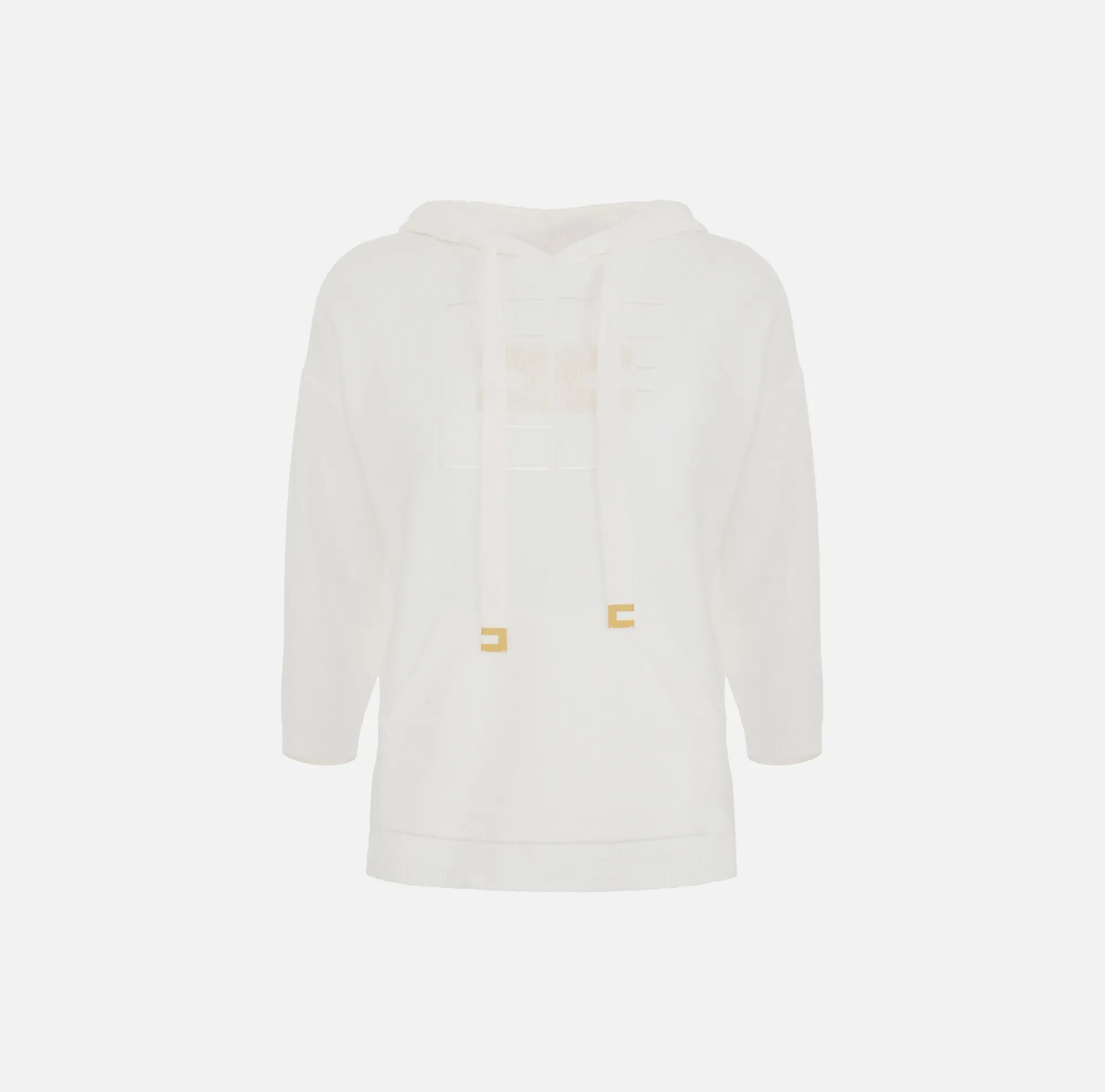 Elisabetta Franchi Felpa In Cotone Boucle Con Logo^ Maglieria E Felpe