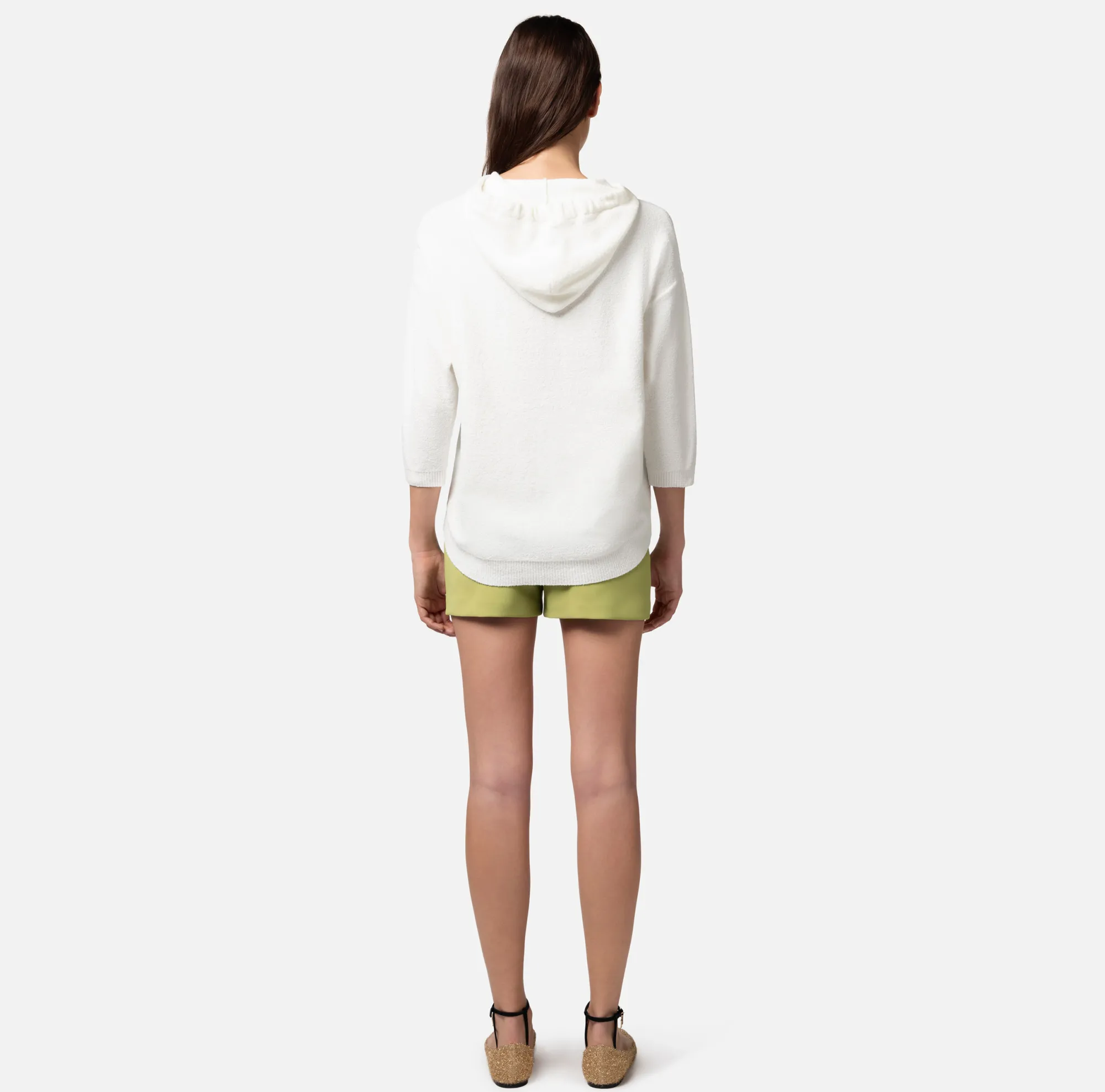 Elisabetta Franchi Felpa In Cotone Boucle Con Logo^ Maglieria E Felpe
