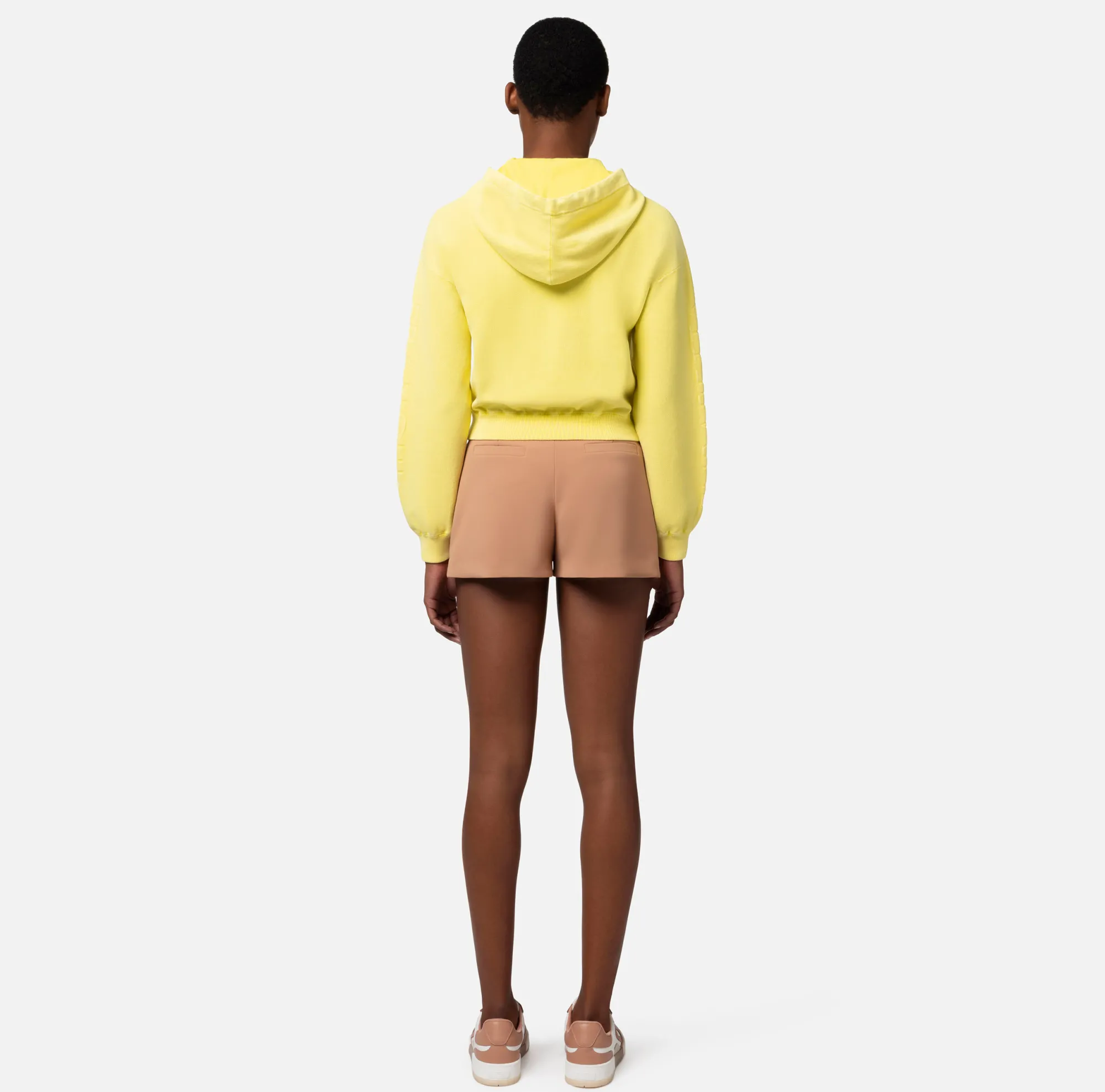 Elisabetta Franchi Felpa In Cotone Stone Wash Con Cappuccio^ Maglieria E Felpe
