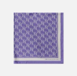 Elisabetta Franchi Foulard Grande In Twill Di Seta Stampa Logo^ Mostra Tutti