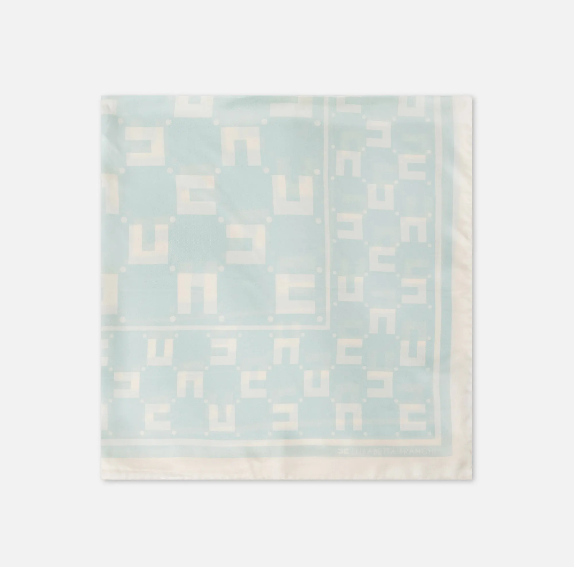 Elisabetta Franchi Foulard Medio In Twill Di Seta Stampa Logo Doppia C^ Mostra Tutti