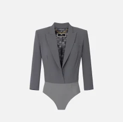 Elisabetta Franchi Giacca A Body In Crepe Con Revers A Lancia^ Top, T-Shirt & Body