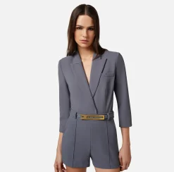 Elisabetta Franchi Giacca A Body In Crepe Con Revers A Lancia^ Top, T-Shirt & Body