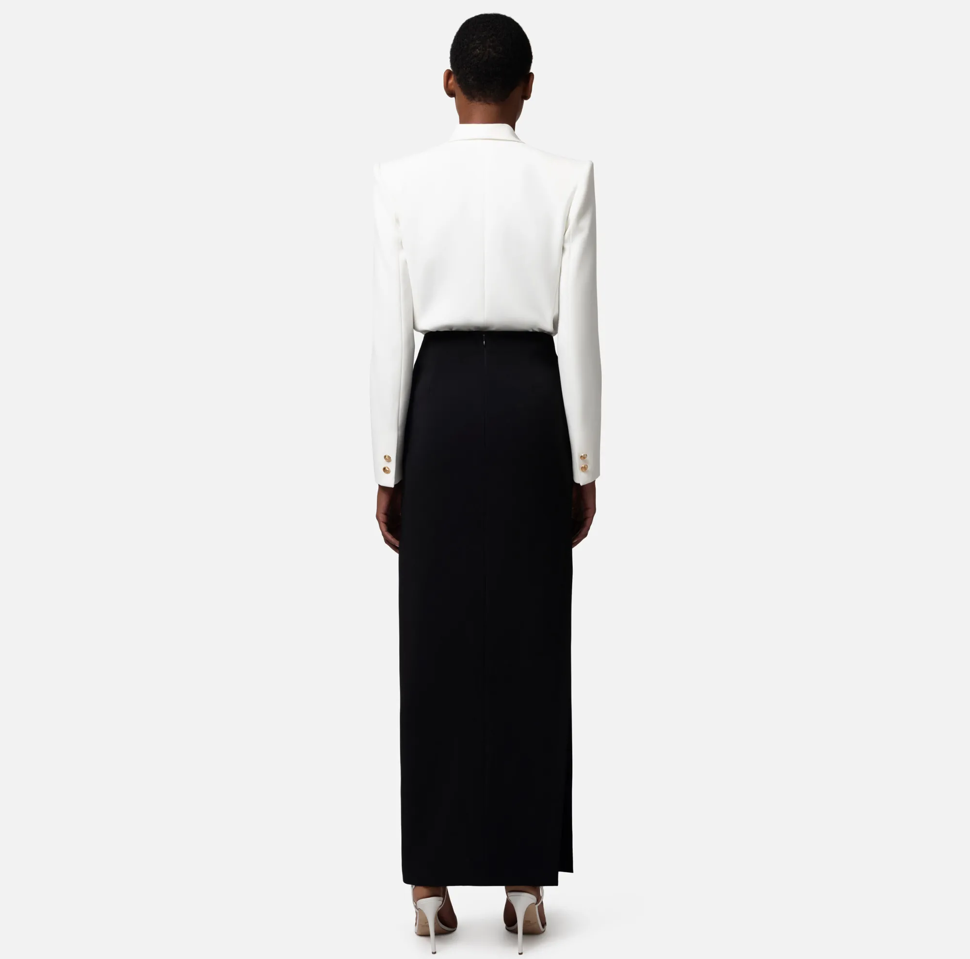 Elisabetta Franchi Giacca A Body In Crepe Con Rever Sciallato^ Top, T-Shirt & Body