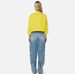 Elisabetta Franchi Giacca Cropped In Tweed Con Catena^ Giacche & Trench