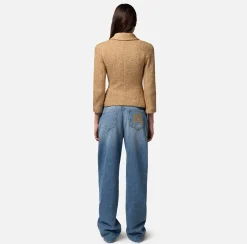 Elisabetta Franchi Giacca Cropped In Tweed Lurex Con Catena^ Giacche & Trench