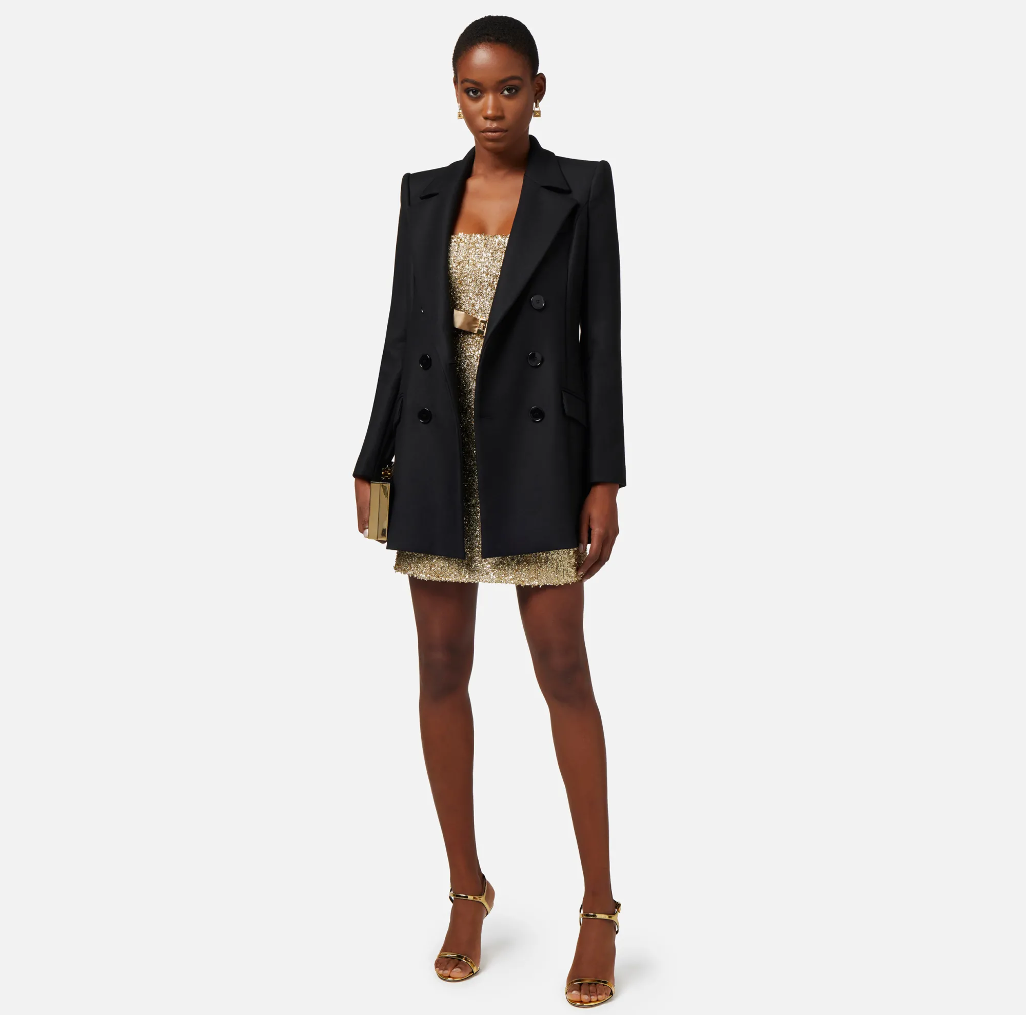 Elisabetta Franchi Giacca Doppiopetto In Crepe^ Giacche & Trench