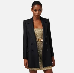 Elisabetta Franchi Giacca Doppiopetto In Crepe^ Giacche & Trench