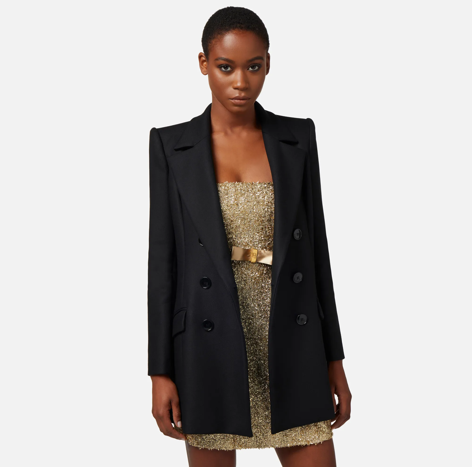 Elisabetta Franchi Giacca Doppiopetto In Crepe^ Giacche & Trench