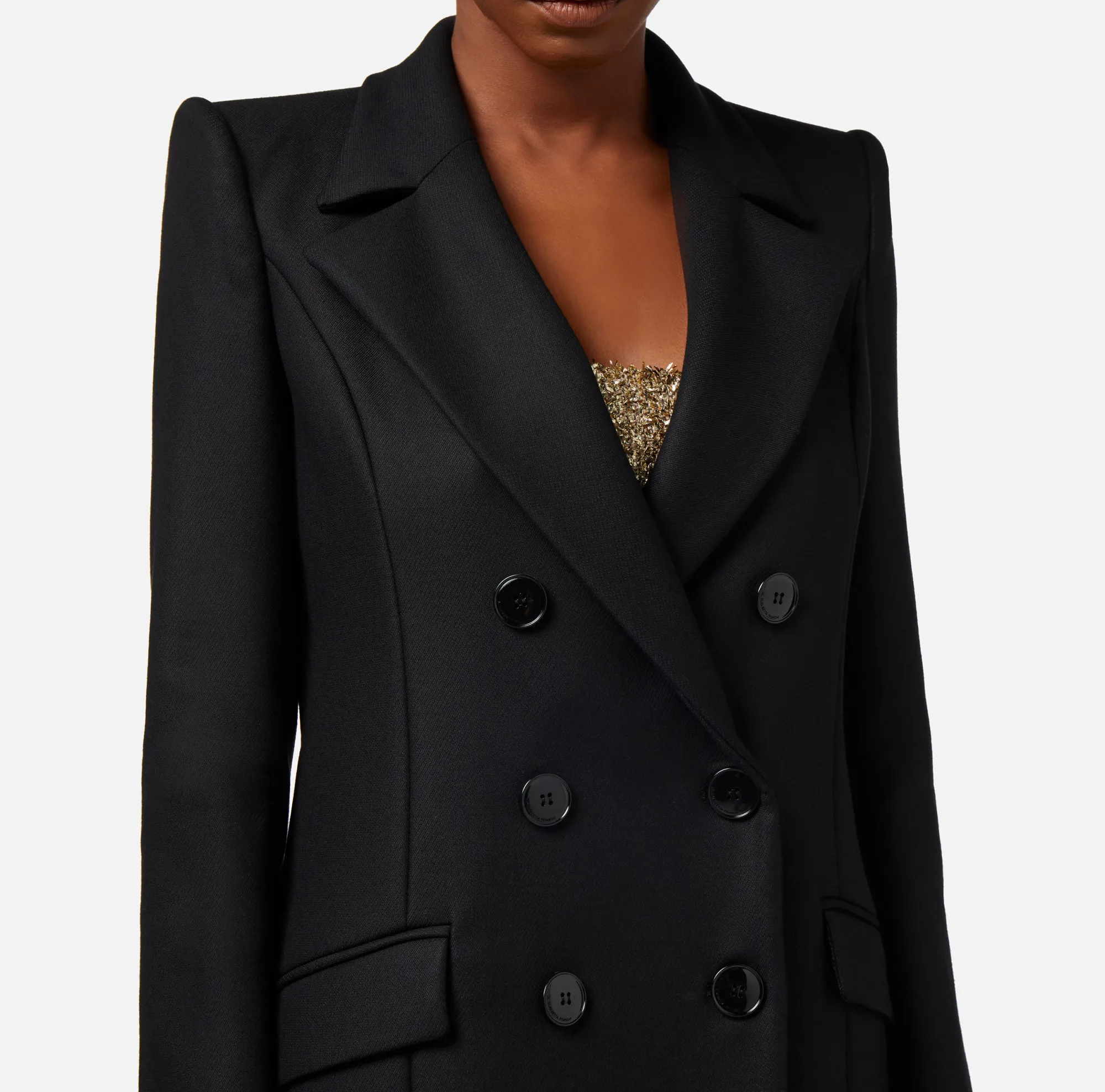 Elisabetta Franchi Giacca Doppiopetto In Crepe^ Giacche & Trench