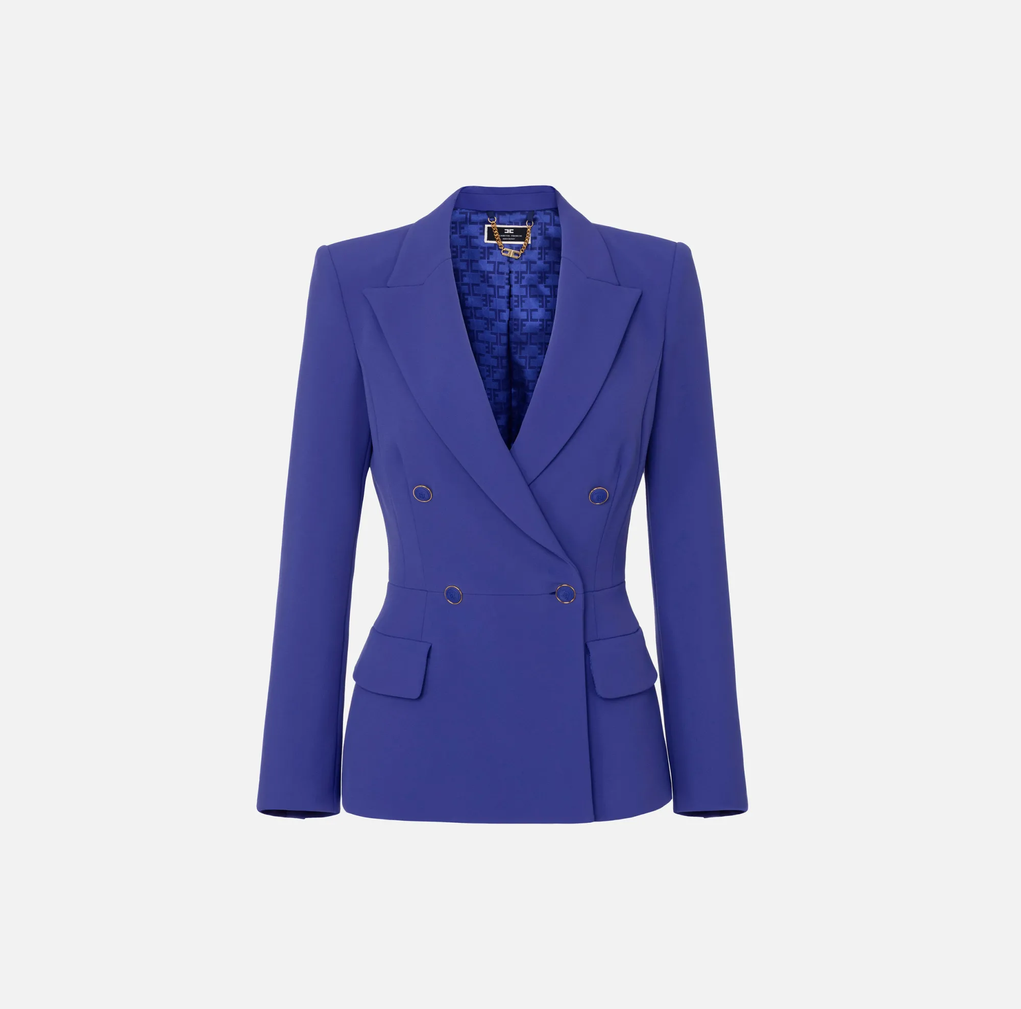Elisabetta Franchi Giacca Doppiopetto In Crepe Con Taglio In Vita^ Giacche & Trench