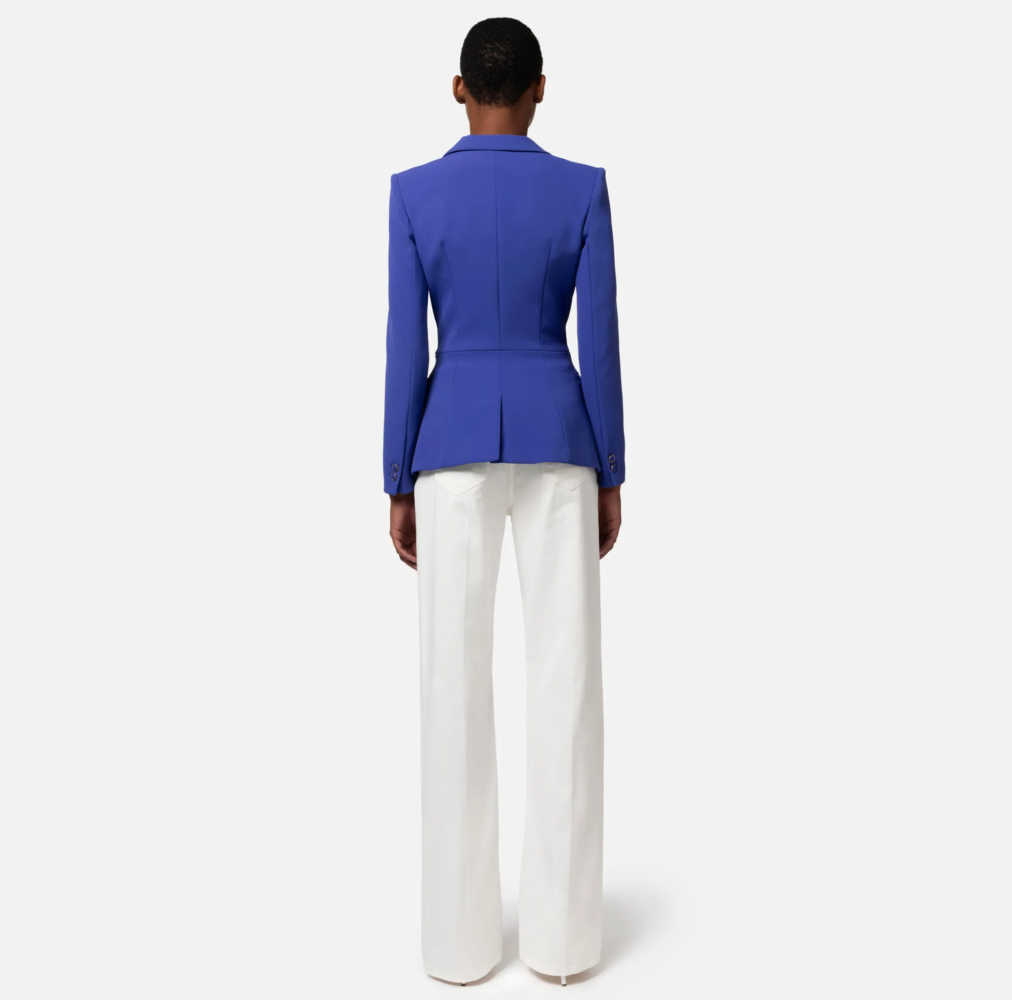 Elisabetta Franchi Giacca Doppiopetto In Crepe Con Taglio In Vita^ Giacche & Trench