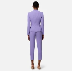 Elisabetta Franchi Giacca Doppiopetto In Crepe Con Rever Sciallato^ Giacche & Trench