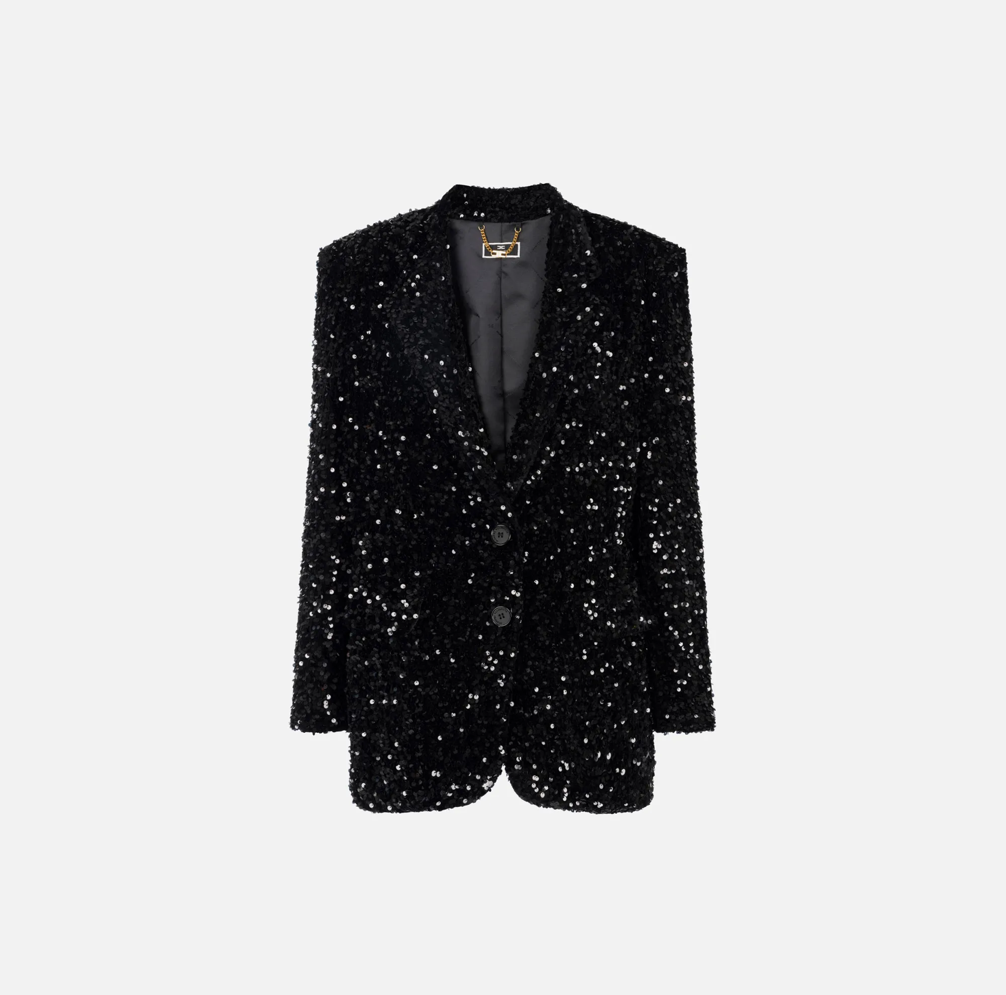 Elisabetta Franchi Giacca In Ciniglia Con Paillettes^ Giacche & Trench
