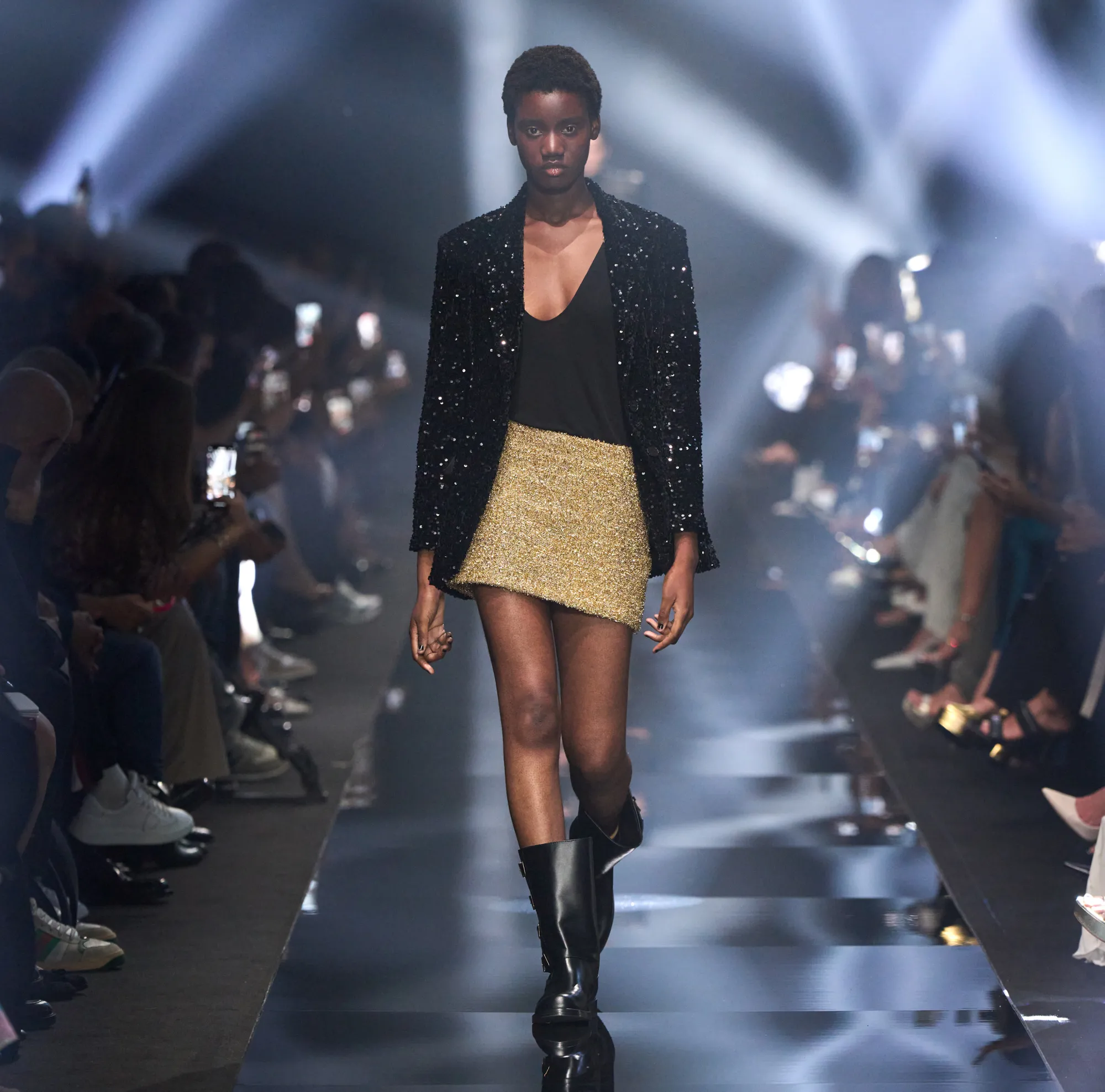 Elisabetta Franchi Giacca In Ciniglia Con Paillettes^ Giacche & Trench
