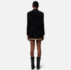 Elisabetta Franchi Giacca In Ciniglia Con Paillettes^ Giacche & Trench
