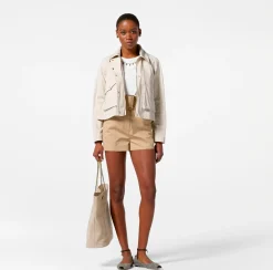 Elisabetta Franchi Giacca In Cotone Cerato Con Tasche^ Giacche & Trench