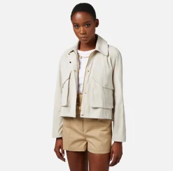 Elisabetta Franchi Giacca In Cotone Cerato Con Tasche^ Giacche & Trench
