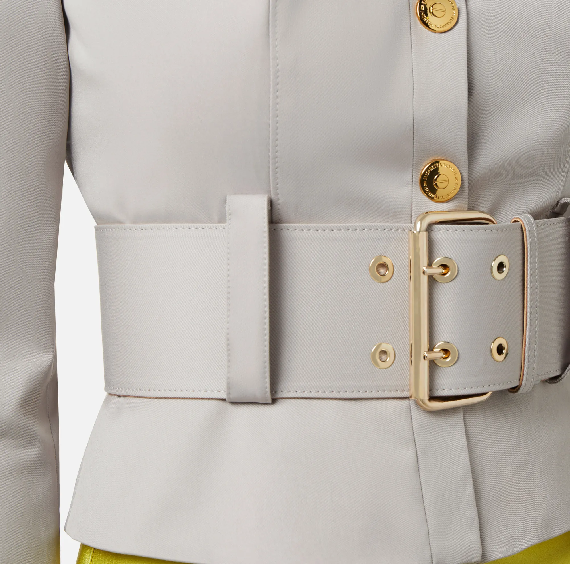 Elisabetta Franchi Giacca In Cotone Stretch Con Cintura^ Giacche & Trench