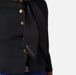 Elisabetta Franchi Giacca In Crepe Con Catena Foulard^ Giacche & Trench