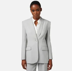 Elisabetta Franchi Giacca In Crepe Con Rever Sciallato^ Giacche & Trench