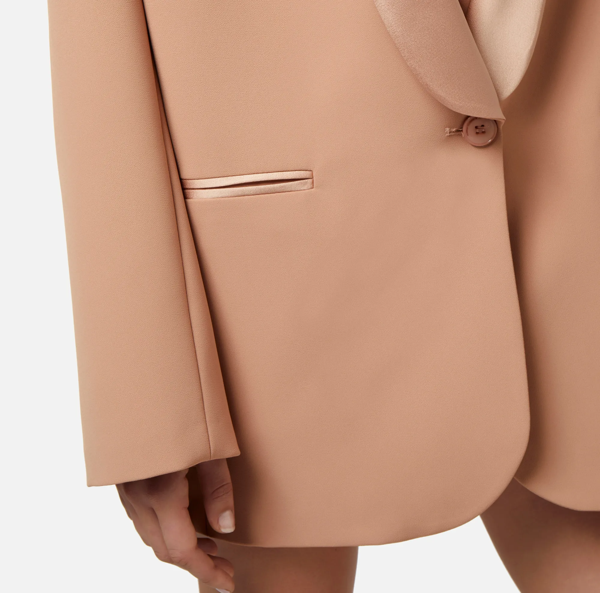 Elisabetta Franchi Giacca In Crepe Con Revers Sciallato In Satin^ Giacche & Trench