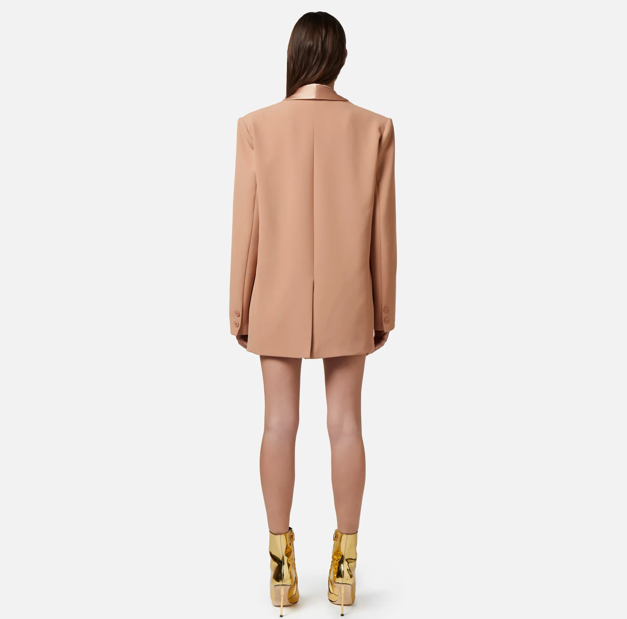 Elisabetta Franchi Giacca In Crepe Con Revers Sciallato In Satin^ Giacche & Trench