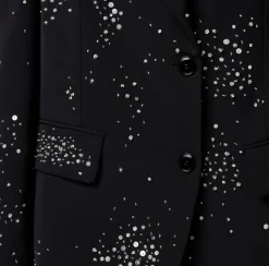 Elisabetta Franchi Giacca In Crepe Con Ricamo Di Strass^ Giacche & Trench