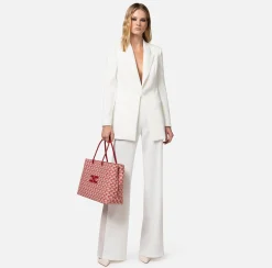 Elisabetta Franchi Giacca In Crepe Leggero Con Rever A Lancia^ Giacche & Trench